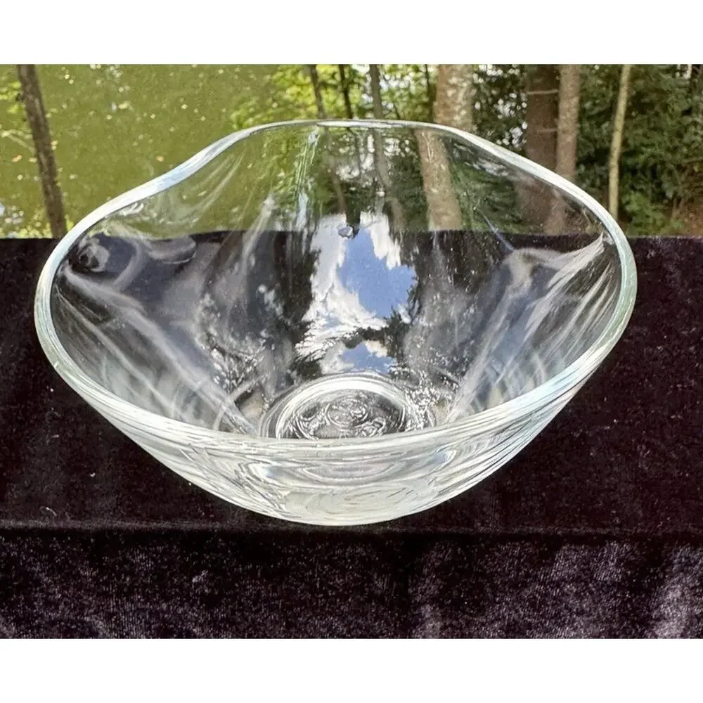 Vintage Fostoria Clear Glass “Rose” Pattern Mayonnaise Bowl -C13